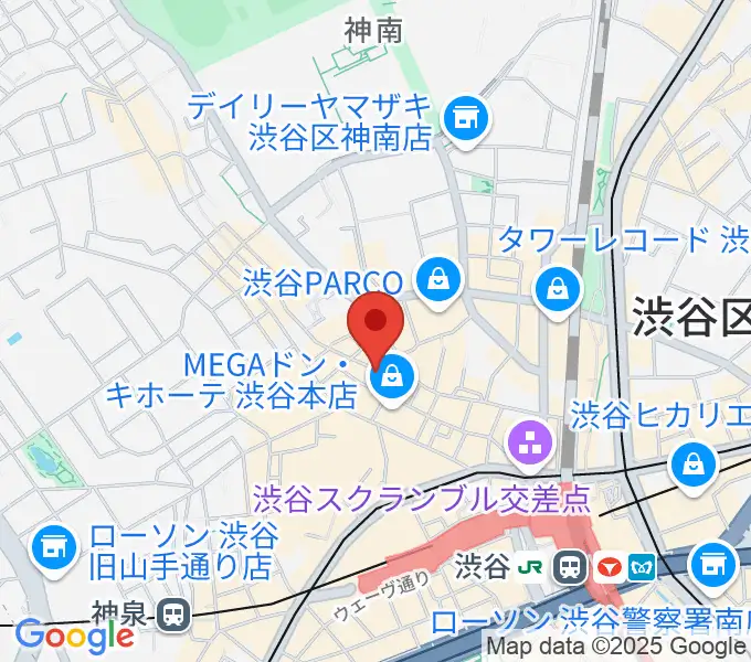 渋谷クラブクアトロの地図