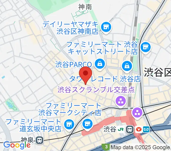 渋谷クラブクアトロの地図