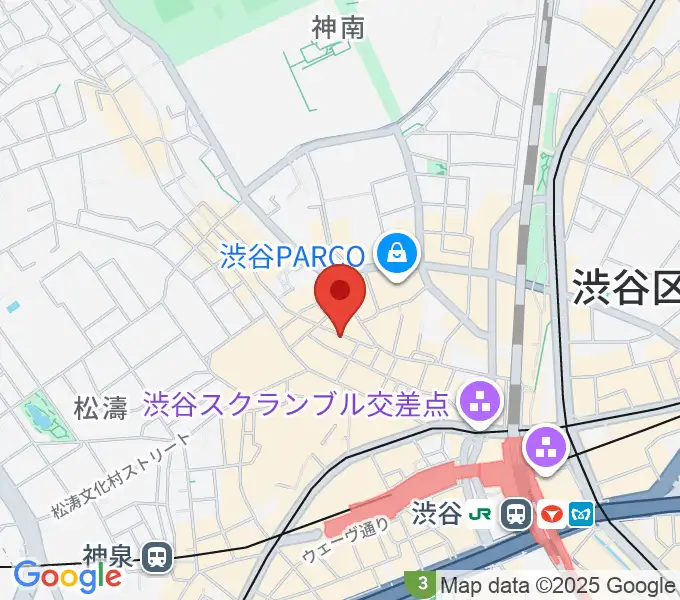 渋谷クラブクアトロの地図