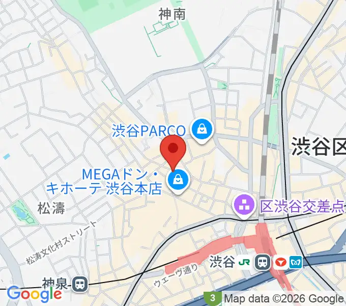 渋谷クラブクアトロの地図