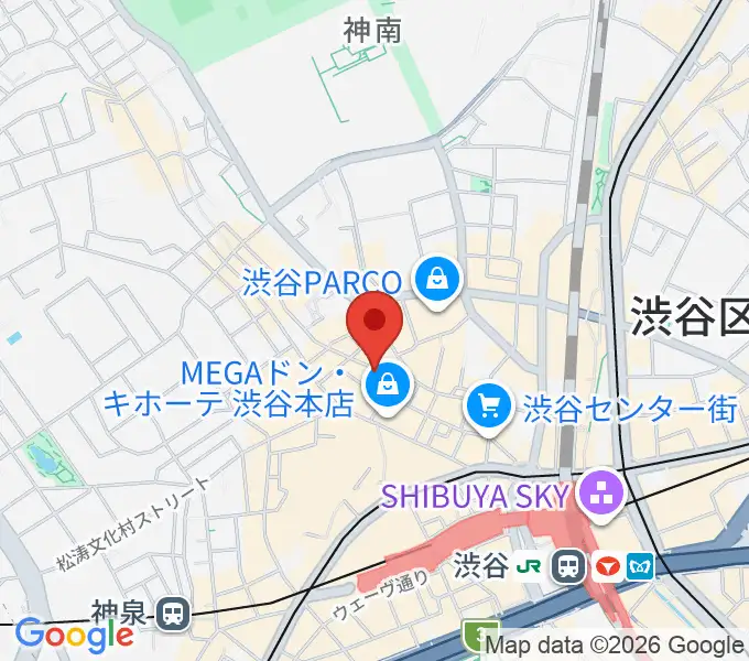 渋谷クラブクアトロの地図