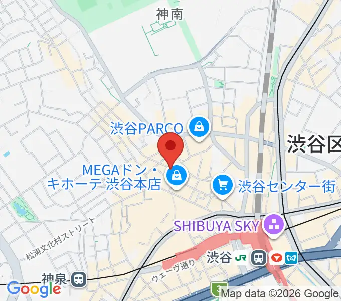渋谷クラブクアトロの地図
