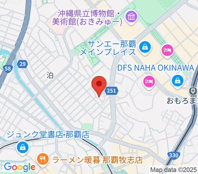 ヒーホースタジオの地図