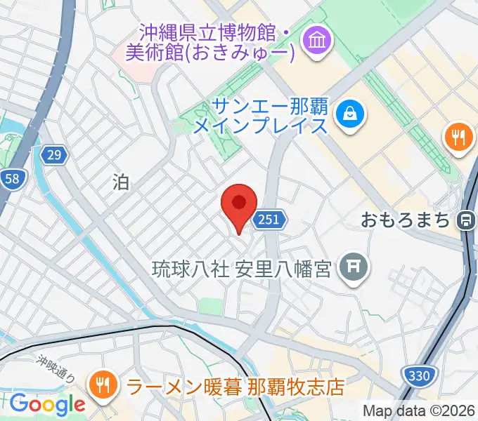 ヒーホースタジオの地図