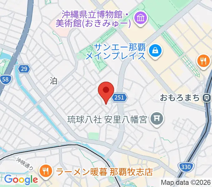ヒーホースタジオの地図