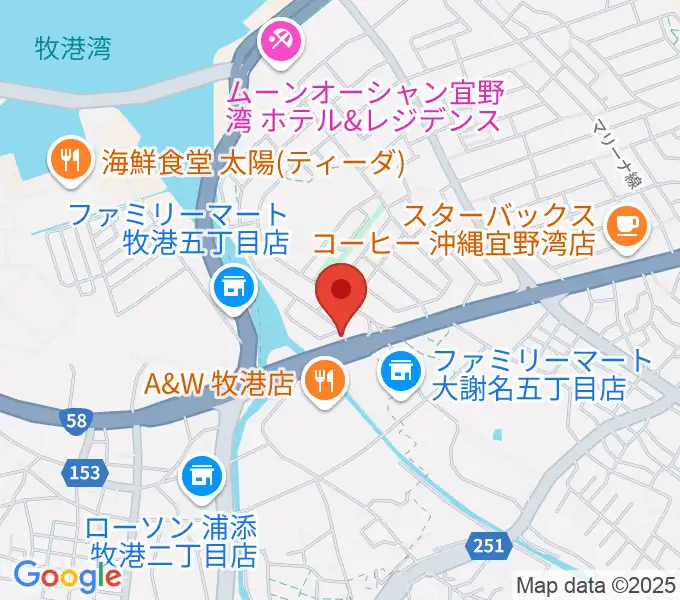 宜野湾スタジオ8528の地図