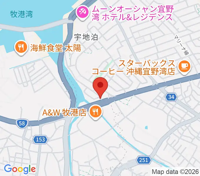 宜野湾スタジオ8528の地図