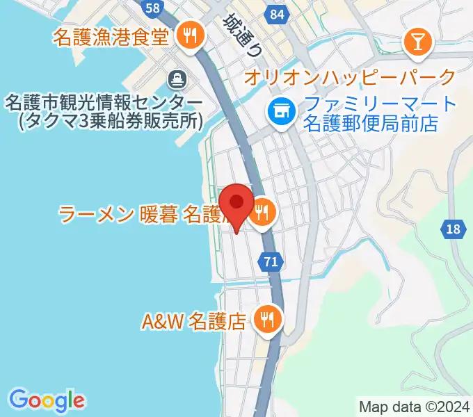 ラインナップスタジオの地図