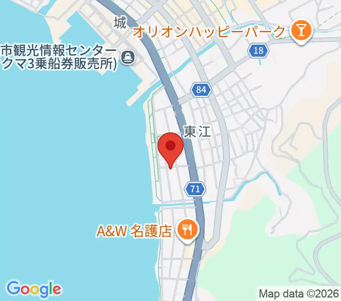 ラインナップスタジオの地図