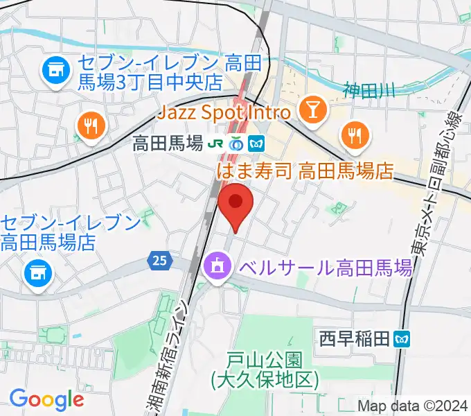 コントラバス専門店 弦楽器の山本の地図