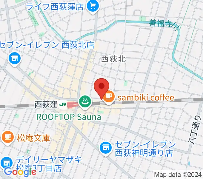 スタジオ楽音（ラクネ）の地図