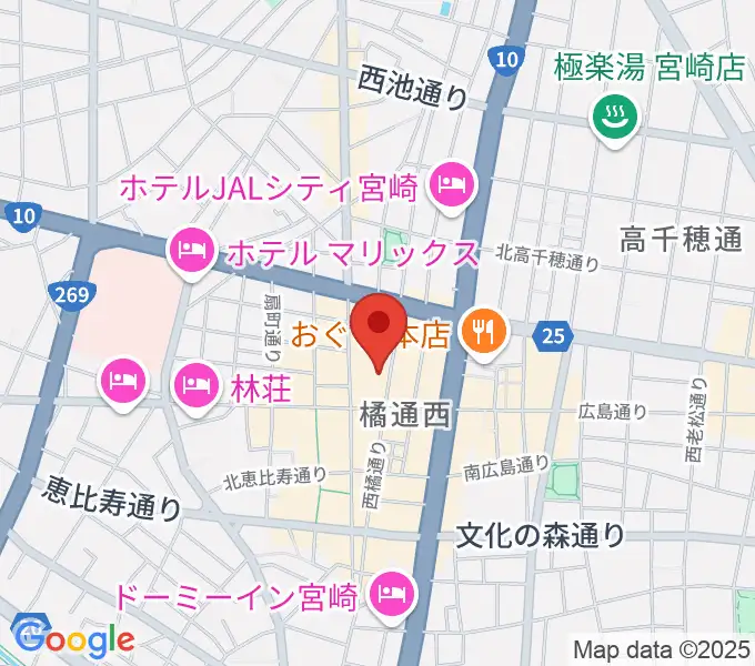 宮崎FLOORの地図