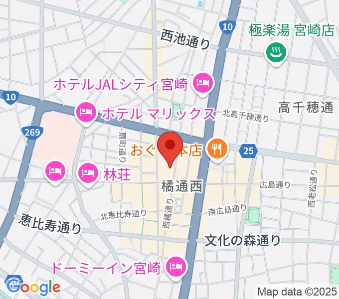 宮崎FLOORの地図