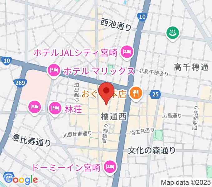 宮崎FLOORの地図