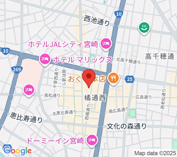 宮崎FLOORの地図