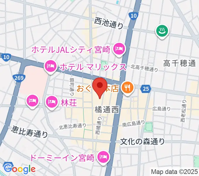 宮崎FLOORの地図