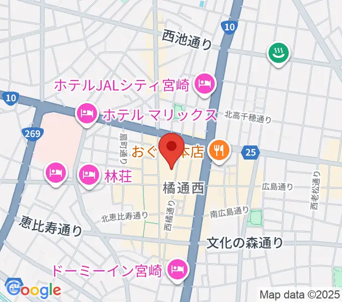 宮崎FLOORの地図