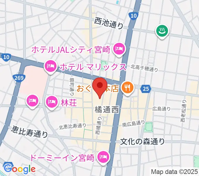 宮崎FLOORの地図