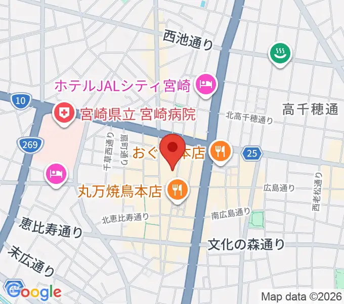 宮崎FLOORの地図