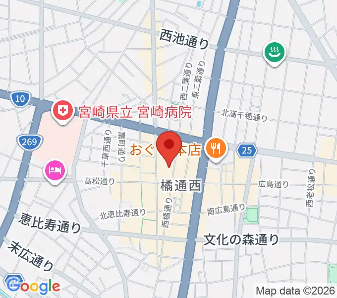 宮崎FLOORの地図