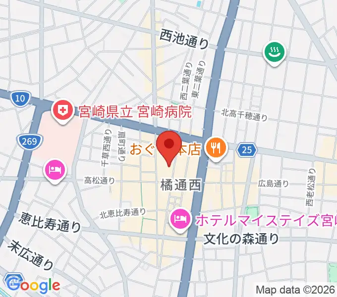 宮崎FLOORの地図