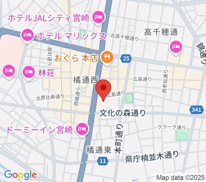 宮崎ウェザーキングの地図