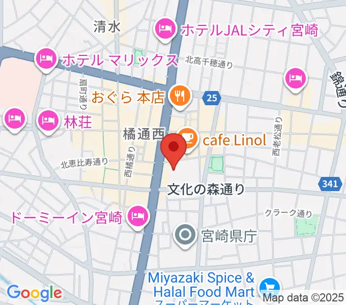 宮崎ウェザーキングの地図