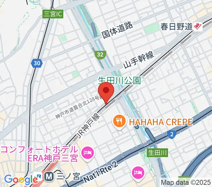 神戸スタークラブの地図