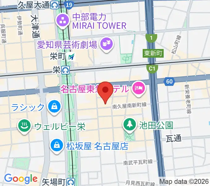 栄R.A.Dの地図
