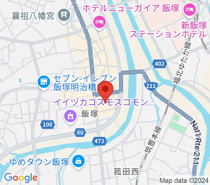 嘉穂劇場の地図