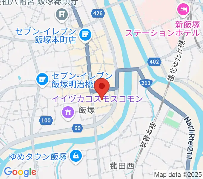 嘉穂劇場の地図
