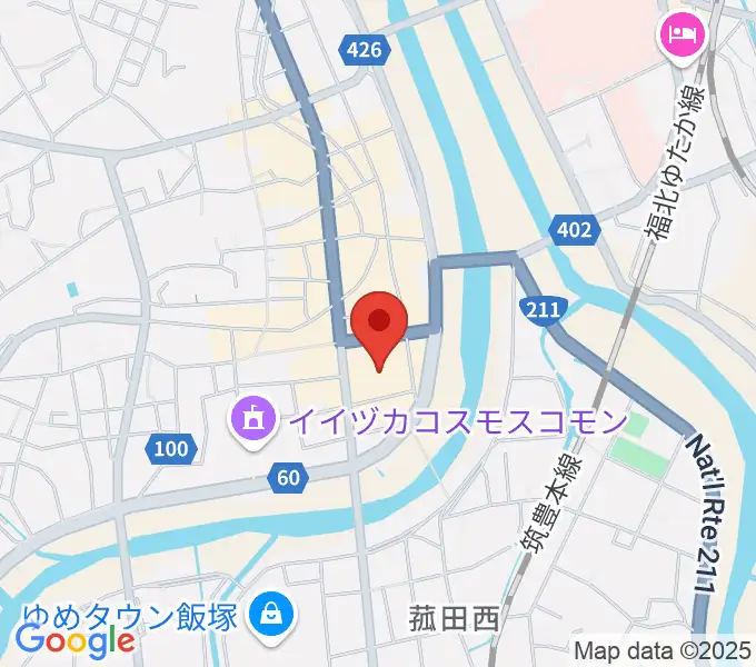 嘉穂劇場の地図