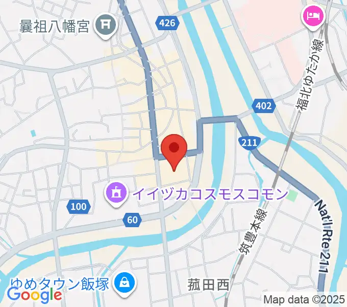 嘉穂劇場の地図