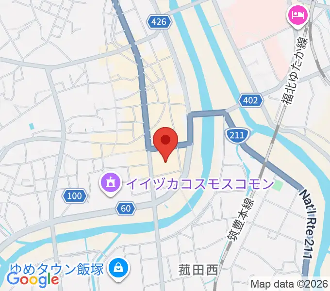 嘉穂劇場の地図