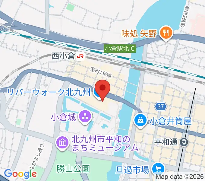 J:COM北九州芸術劇場の地図