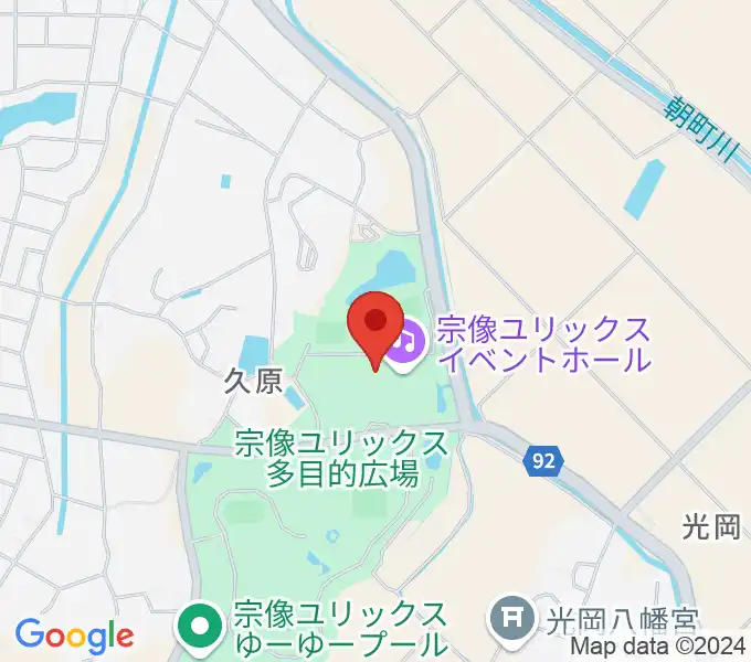 宗像ユリックスの地図