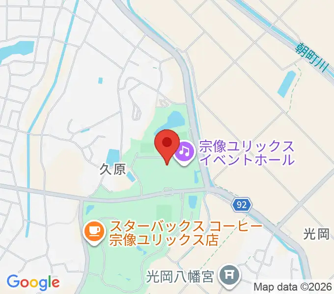 宗像ユリックスの地図