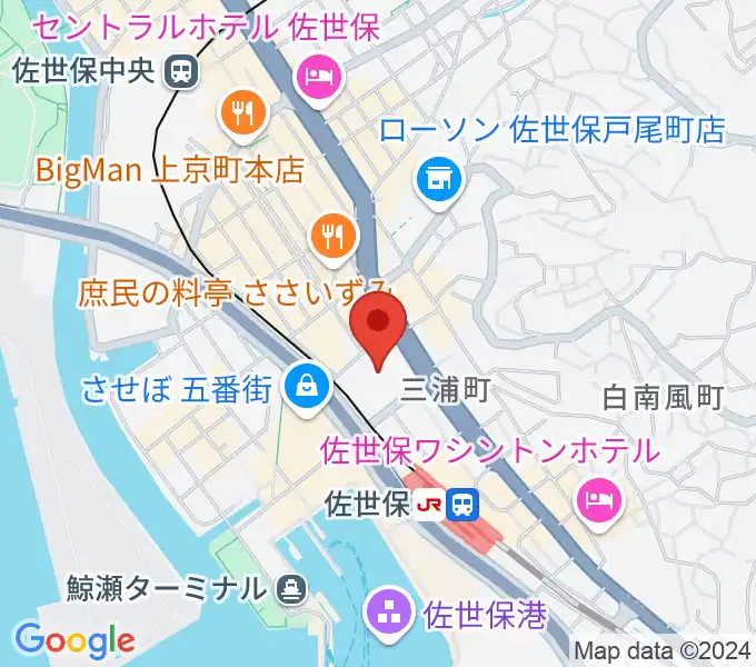 アルカスSASEBOの地図