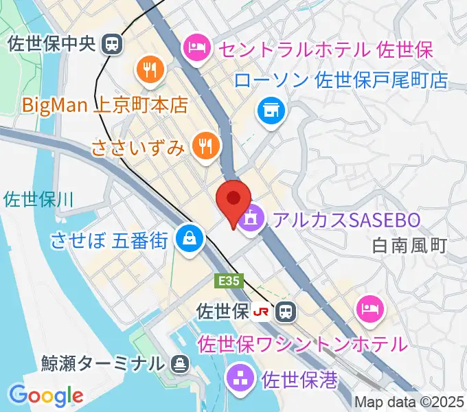 アルカスSASEBOの地図