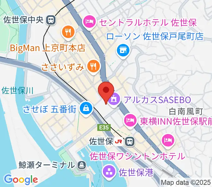アルカスSASEBOの地図