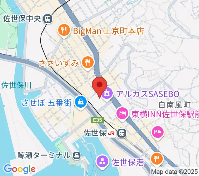アルカスSASEBOの地図