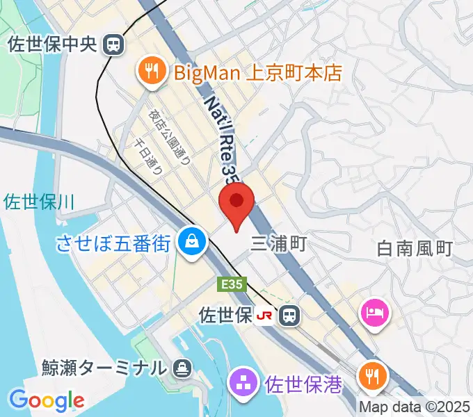 アルカスSASEBOの地図