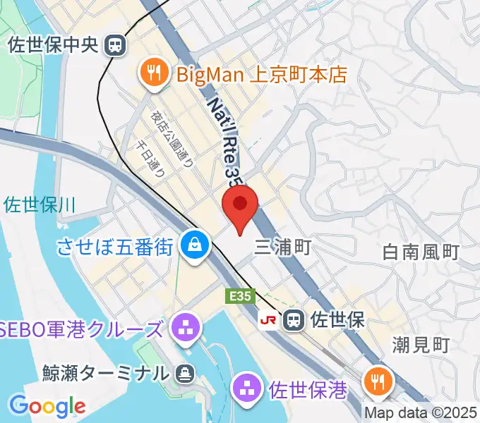 アルカスSASEBOの地図