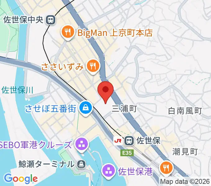 アルカスSASEBOの地図