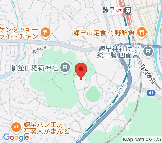 諫早文化会館の地図
