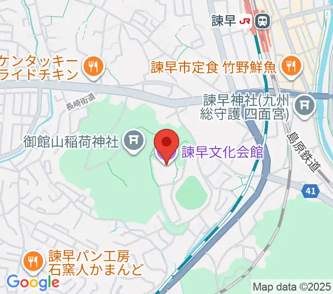 諫早文化会館の地図