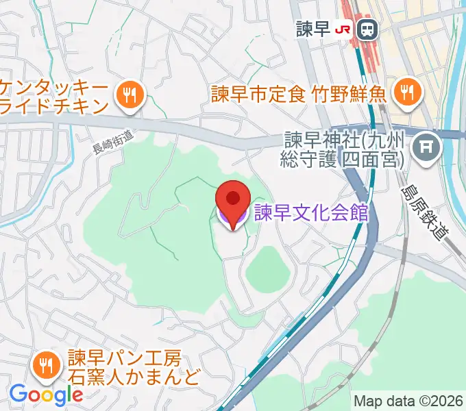諫早文化会館の地図