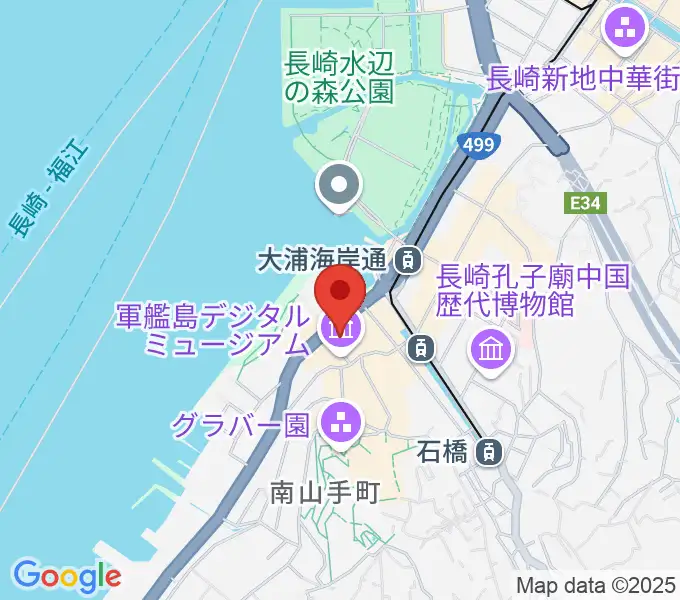 旧香港上海銀行長崎支店記念館の地図