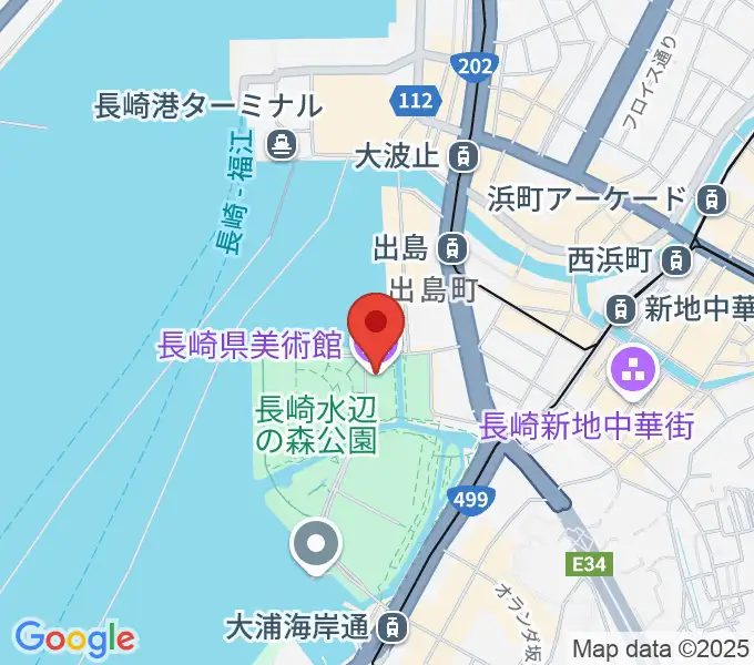長崎県美術館の地図