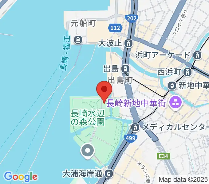 長崎県美術館の地図